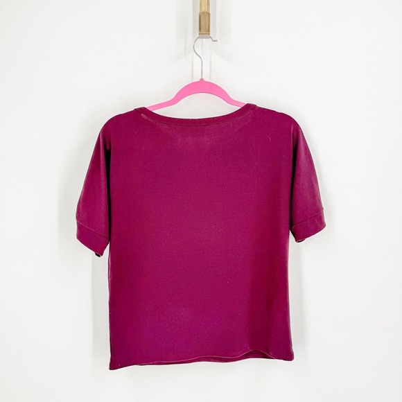Chico's Deep Purple Short Sleeve Tee - Picture 6 of 6